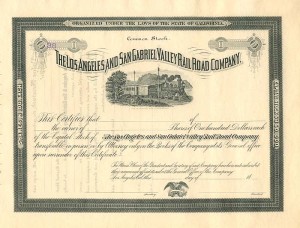Los Angeles and San Gabriel Valley Railroad Company